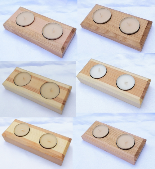 Solid Wood Tea Light Holders